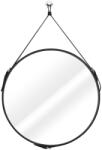  Oglinda rotunda neagra cu maner din piele ESHA Průměr zrcadla: 40 cm