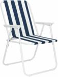 SPRINGOS kerti szék - 74 x 57 x 52 cm - kék-fehér (GC0050)