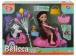 Belissa Set de joaca papusa Belissa pe scuter si animalutele dragute, Roz Papusa