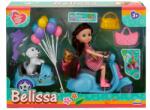 Belissa Set de joaca papusa Belissa pe scuter si animalute dragute, Albastru Papusa