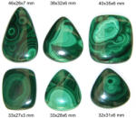  Cabochon din Malachit de Forma Picatura, Dreptunghi - 32-46x27-35x3-7 mm - 1 Buc