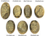  Cabochon din Pirita Naturala Druzi - Oval - 22-29x14-17x5-8 mm - 1 Buc