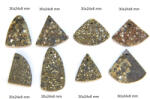  Pandantiv Pirita Druzy Natural cu Gaura - Picatura - Neregulat - 26-41x21-31x6-8 mm - 1 Buc