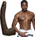 Doc Johnson Isiah Maxwell Realistic ULTRASKYN Dildo 10"/25cm Chocolate Vibrator