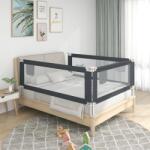  Balustradă de protecție pat copii, gri închis, 140x25 cm textil (10228)