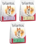 Briantos 3x1kg Briantos Adult száraz kutyatáp vegyes próbacsomag (csirke, bárány. lazac)