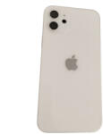 iPhone 12 (6.1") készülék hátlap, kamera lencsével / sim tálcával, akkufedél, fehér, AAA+ minőségű