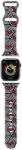 Hello Kitty óraszíj HKAWMSDIEZK Apple Watch 38/40/41mm fekete szíj szilikon masnik és csíkok