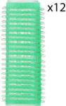 Xhair Bigudiuri de velcro moi, d20 mm, 12 buc, verde - Xhair 12 buc