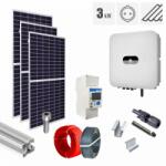 Jinko Solar Kit fotovoltaic 3.28 kW ON-GRID, panouri Jinko Solar, invertor monofazat Huawei, tigla metalica (KIT-PV-3.28KW-M-JINKO-HUAWEI-TM)