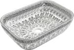 Mexen Rita, asztali mosogató 455x325x135 mm, fehér-fekete mintás, 21084586 (21084586)