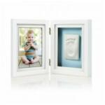 Pearhead - Kit rama foto dubla cu amprenta mulaj manuta sau piciorus - alba (PHP63004) - babyneeds