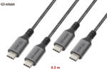 Infobit Cablu Infobit USB Type-C USB Type-C 40Gbps E-Marker 0.5m Multicolor (iCable-U4-CC4005)