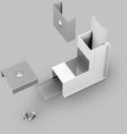 TOPMET LINEA-IN20 térben forduló fehér sarokidom 270° Topmet (SL E4950001s)