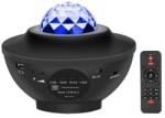 BomStom Éjszakai lámpa, BOMSTOM, Hordozható, Bluetooth, Hangszóró projektor és távirányító, USB töltés, Fekete (ZFJ012)