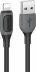 USAMS US-SJ595 USB-A Lightning apa Adat és töltőkábel - Fekete (1m) (SJ595USB01)