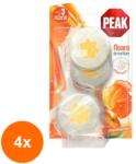 Peak WC Set 4 x 3 Odorizante Peak WC Floare de Curatare, Mandarina, 45 g (ROC-4xMAG1018479TS)