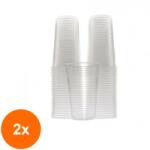 Oti Set 2 x 50 Pahare din Plastic Transparent Oti, 400 ml (FXE-2xEXF-TD-90324)