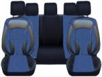 DeluxeBoss Set Huse Scaune Auto pentru Dacia Lodgy - DeluxeBoss stofa cu piele ecologica, negru cu albastru, 11 bucati