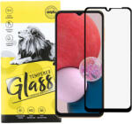 Samsung Galaxy A12 / A12 Nacho / A32 5G / Motorola Moto E22i üvegfólia, tempered glass, előlapi, 9D, edzett, hajlított, fekete kerettel