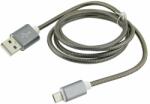  Cablu USB A tata la micro USB, metalic, 1m, 196726