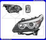 BMW 5 E60, 61 2007.03-2010.10 Fényszóró bal (H7/H7/PY21W/H6W/LED) motorral HELLA 1EL 009 449-011
