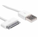 Akyga USB-A - Apple 30-pin kábel 1m fehér (AK-USB-08)