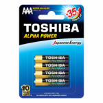 9518 TOSHIBA ALPHA POWER LR03 AAA 1, 5 V alkáli elemek buborékcsomagolás 4 darab (TOSBAT0010)