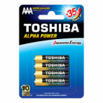 Toshiba ALPHA POWER LR03 AAA 1, 5 V alkáli elemek buborékcsomagolás 4 darab (TOSBAT0010)