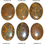  Cabochon Jasp Azubalite Mineral Natural - Oval - 38-42x28-33x4-5 mm - 1 Buc