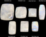 Cabochon Piatra Lunii Rainbow Minerala Naturala - Oval - Patrat - Dreptunghi - 20-43x15-33x6-9 mm - 1 Buc