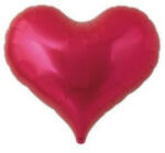 Ibrex Egyszínű szív fólia lufi 25" 63cm Jelly Metallic piros szív (LUFI155017)