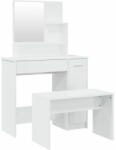  Vidaxl magasfényű fehér fésülködőasztal-szett 86, 5 x 35 x 136 cm 3114151