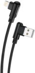 Foneng Angled USB cable for Lightning Foneng X70, 3A, 1m (black) (29937) - 24mag