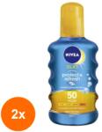 Nivea Set 2 x Spray cu Protectie Solara Nivea Sun Protect and Refresh Invisible, Spf 50, 200 ml (ROC-2xMAG1011073TS)