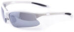 BikeFun Vector sportszemüveg, fehér, S3 füst színű lencsével