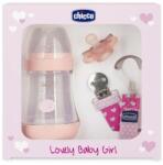 Chicco Perfect5 Set pentru nou-născuți Biberon anti-colic + Mini Soft dummy + Panglică pentru fetiță