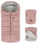 Petite&Mars Petite& Mars Set de iarnă Jibot Sleeping Bag 3in1 + mănuși de cărucior Jasie Dusty Pink