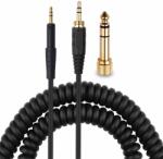 PadForce Cablu audio PadForce pentru casti Sennheiser HD6 mix, HD7, HD8 DJ, Jack 2.5 mm la 3.5 mm, cu Adaptor 6.35mm, Spiralat, Lungime 1.20 - 5m