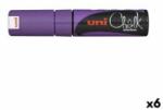 uni Markere cu cretă lichidă Uni-Ball PWE-8K Violet (6 Piese) (6 Unități)