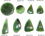 Cabochon Jad Natural - Cerc - Picatura - Neregulat - 20-40x15-31x3-6 mm - 1 Buc