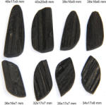  Cabochon Turmalina Neagra Druzy - Neregulat - 32-49x16-20x6-9 mm - 1 Buc