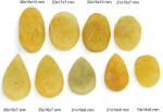  Cabochon Heliodor Druzy Mineral Natural - Oval - Picatura - 19-26x14-17x6-10 mm - 1 Buc