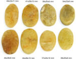  Cabochon Heliodor Druzy Mineral Natural - Oval - 31-38x20-25x8-11 mm - 1 Buc