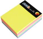 STICK N Öntapadó jegyzettömb, 101×76 mm, 280 lap, STICK N Magic Cube, neon színek (SN21255)