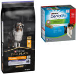 PRO PLAN Pro Plan 7/10/12/14 kg Purina hrană uscată + Dentalife Snackuri gratis! - All Size Adult Performance (14 kg) 24 sticksuri pentru câini medii
