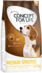 Concept for Life 1, 5kg Concept for Life Medium Sensitive száraz kutyatáp 15% árengedménnyel