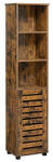 VASAGLE Magas tároló szekrény, fürdőszoba szekrény, rusztikus barna 40x30x167cm (BBK160X01V1)