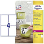 Avery Zweckform 99, 1*139 mm-es Avery Zweckform A4 íves etikett címke, fehér színű (20 ív/doboz) (L4774REV-20) - etikett-cimke-shop