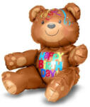  Happy Birthday Medve ülő fólia lufi 38 cm (DPA3262601) - gyerekagynemu